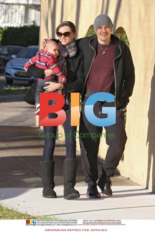 Miranda Kerr and Orlando Bloom with baby Flynn in Sydney