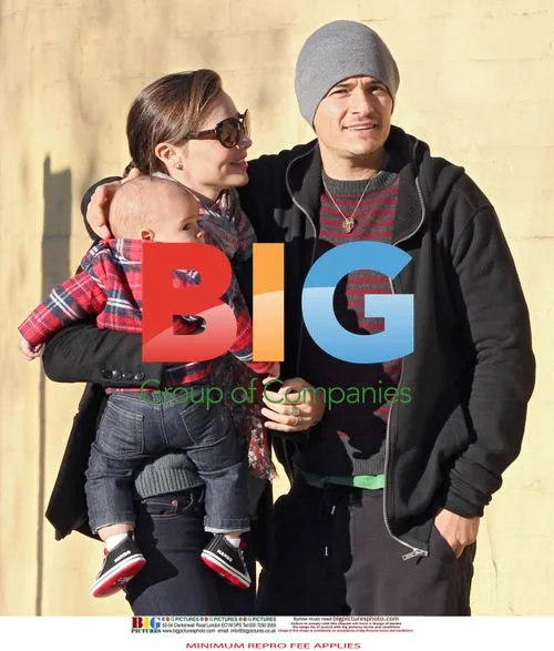 Miranda Kerr and Orlando Bloom with Baby Flynn
