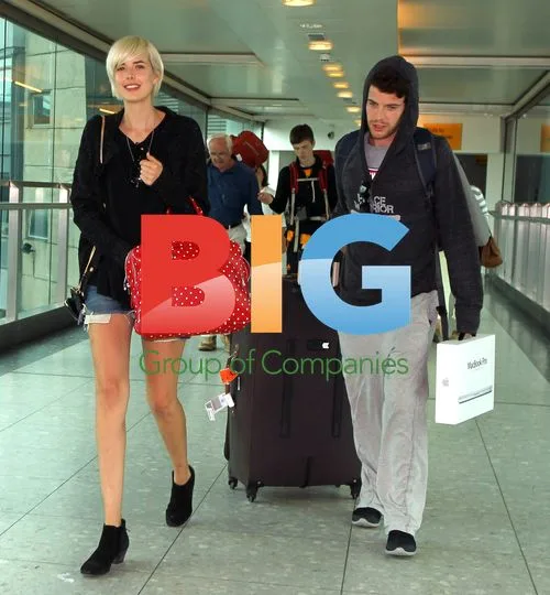 Agyness Deyn at Heathrow Airport