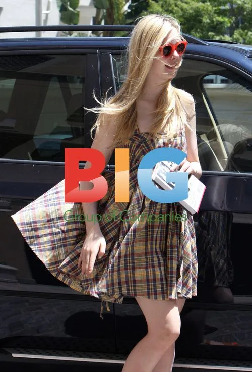 Elle Fanning's Beverly Hills Hotel Exit