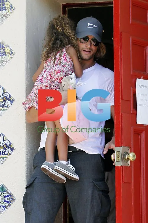 Gabriel Aubry picks up daughter Nahla