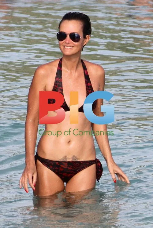 Laeticia Hallyday at the beach in France