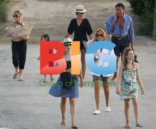 Laeticia Hallyday and daughters at beach in France
