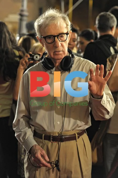Woody Allen on set in Rome