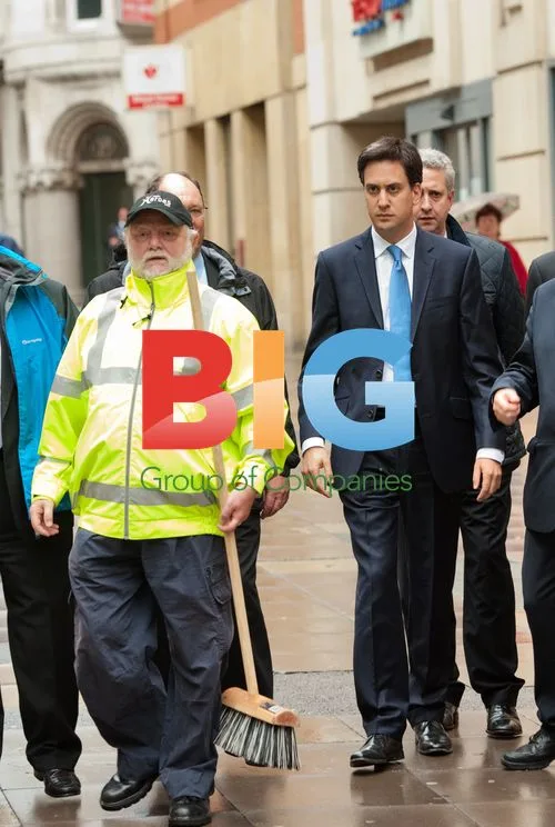 Labour Leader Ed Milliband Visits Manchester Riots