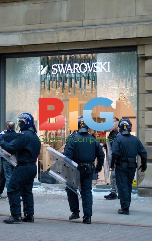 Police Patrol During Manchester Riots