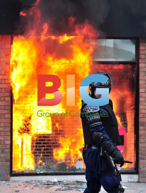 Riot Aftermath in Manchester, UK