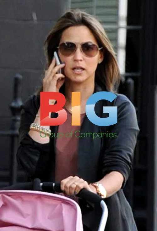 Rachel Stevens with Baby in London