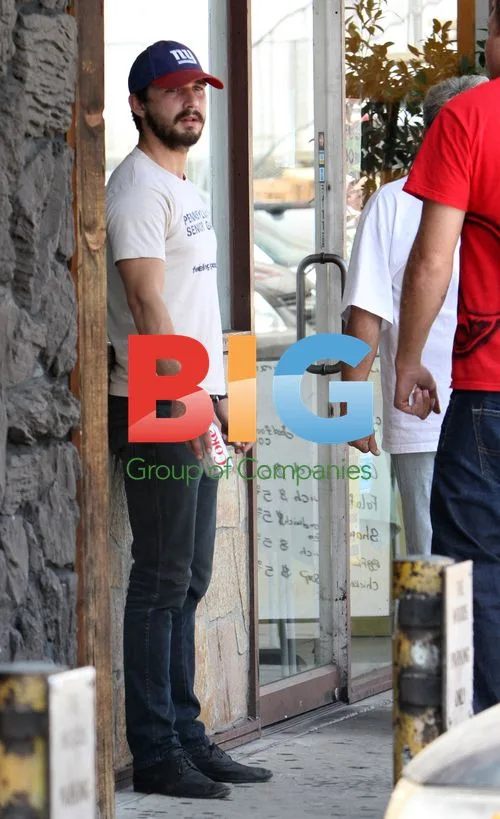 Shia LaBeouf Takes a Cigarette Break
