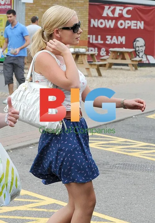 Katherine Jenkins and Gethin Jones Shopping