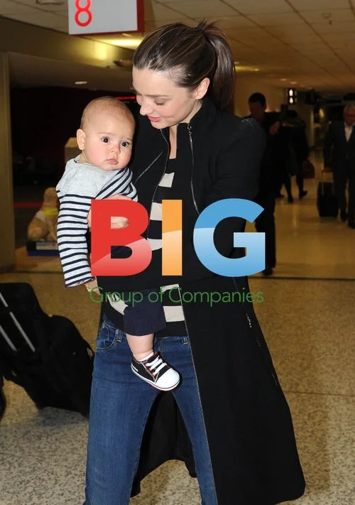 Miranda Kerr and Son Flynn at Melbourne Airport