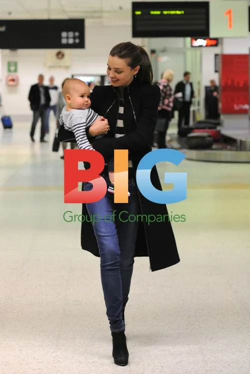 Miranda Kerr and son Flynn at Melbourne Airport