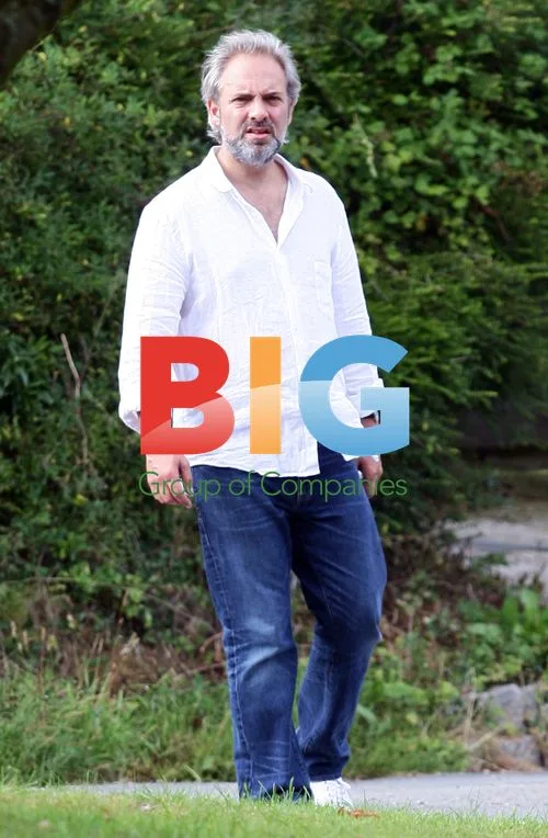 Sam Mendes spotted outside his UK home