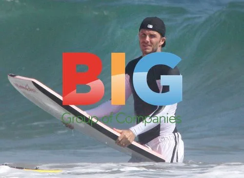 David Beckham and Sons Boogie Boarding