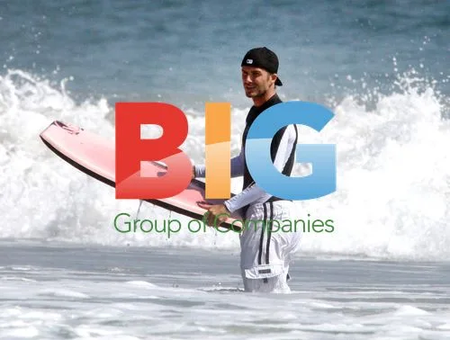 David Beckham and Sons Boogie Boarding