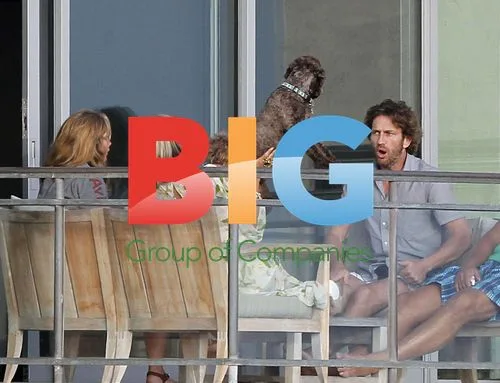 Gerard Butler with Dog in Malibu