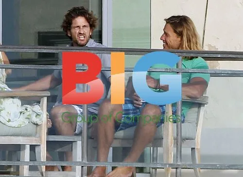 Gerard Butler with Dog in Malibu