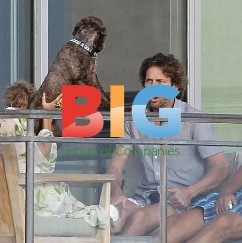 Gerard Butler Enjoys Lunch With Dog in Malibu