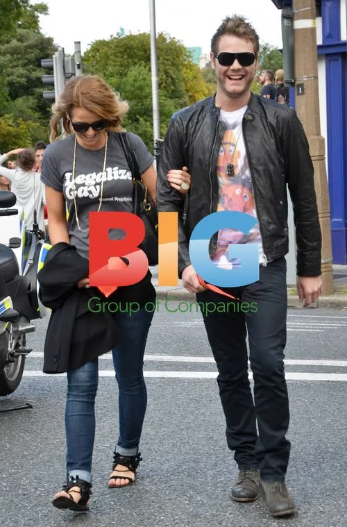 Brian McFadden and Vogue Williams at 'Get Equal' Rally