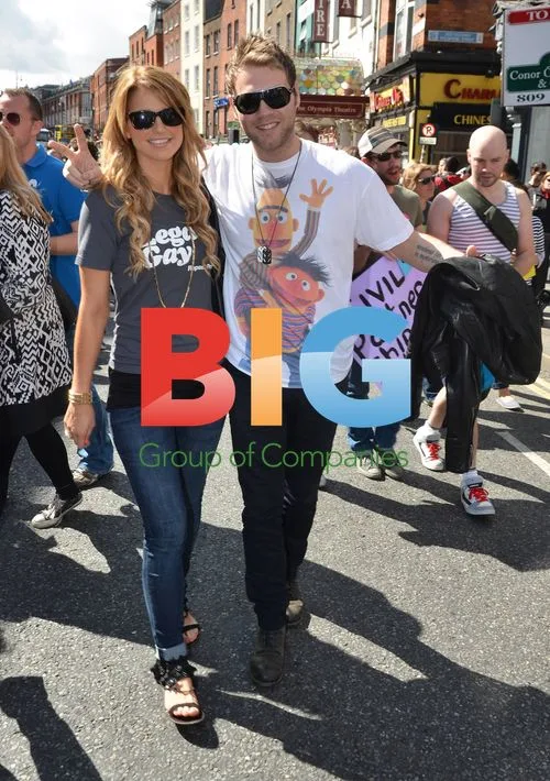 Brian McFadden and Vogue Williams at 'Get Equal' Rally