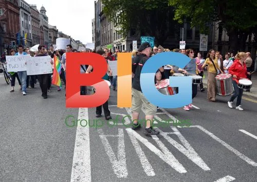 Brian McFadden & Vogue Williams Protest Rally