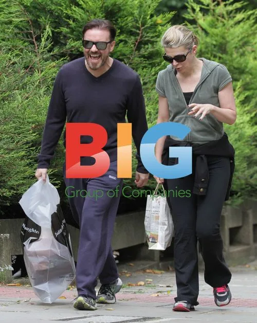 Ricky Gervais Out Walking in London