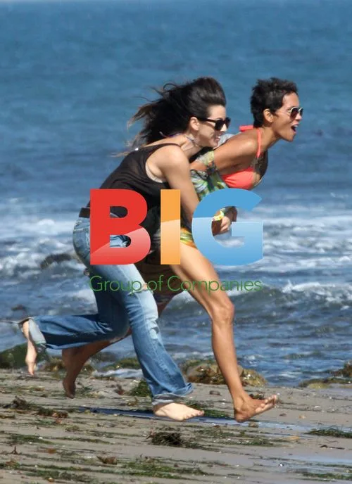 Halle Berry Celebrates 45th Birthday at Malibu Beach