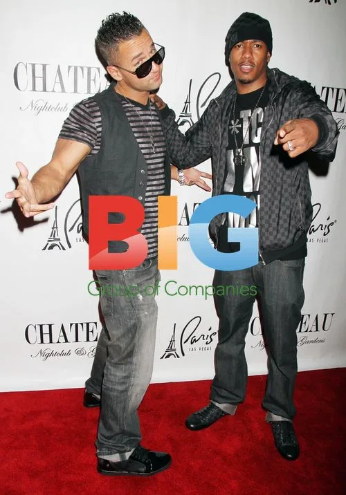 Mike 'The Situation' and Nick Cannon at Chateau Nightclub, Las Vegas
