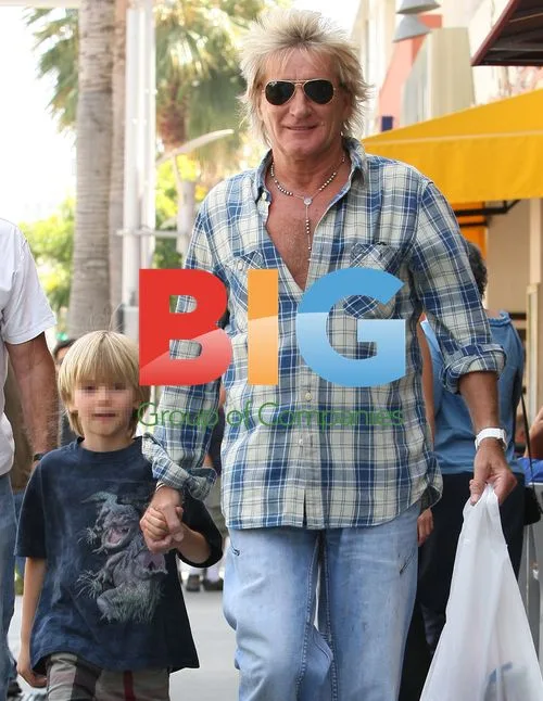 Rod Stewart and son Alastair out in LA