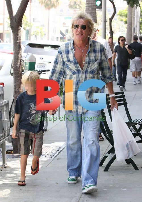 Rod Stewart and son Alastair out in LA