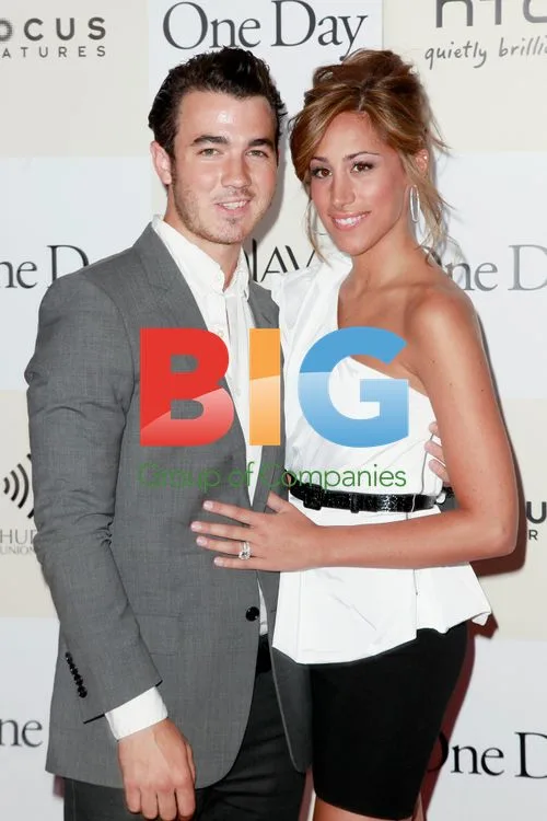 Kevin Jonas and Danielle Deleasa at "One Day" Premiere