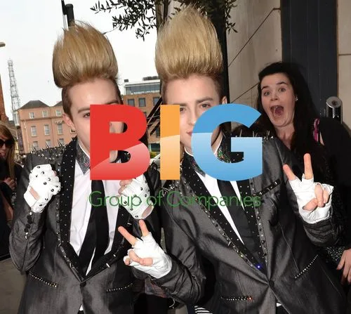 Jedward and Morgan Deane Leave Dublin Hotel