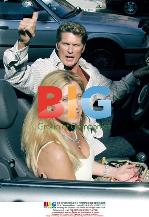 David Hasselhoff and Pamela Bach leaving The Ivy