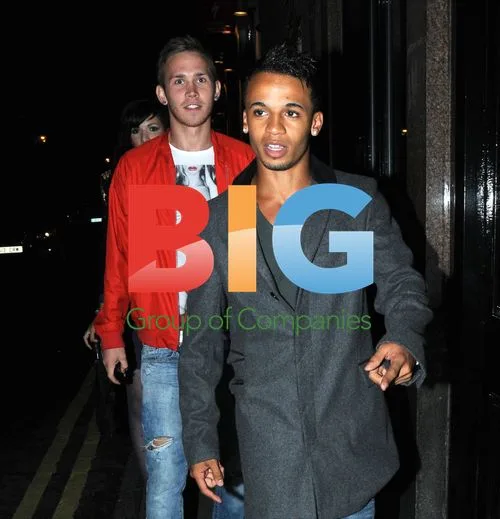 Aston Merrygold and JJ at Crazy Bear Restaurant