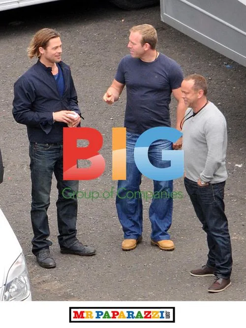 Brad Pitt on World War Z set