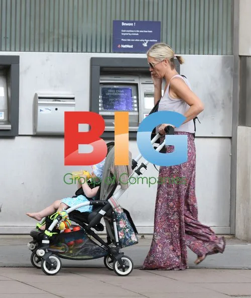 Denise Van Outen with daughter Betsy in Hampstead