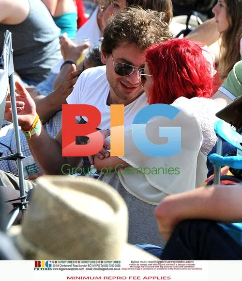 Charlotte Church and boyfriend at Green Man Festival