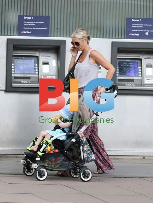 Denise Van Outen with daughter Betsy in Hampstead