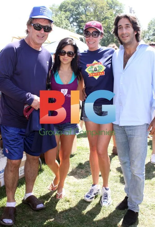 Alec Baldwin, Hilaria Thomas, and Countess LuAnne attend softball game