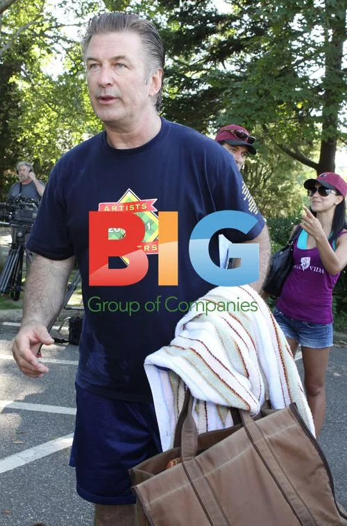 Alec Baldwin at Softball Game