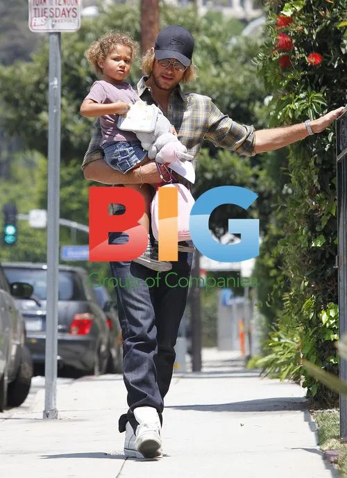 Gabriel Aubry with daughter Nahla