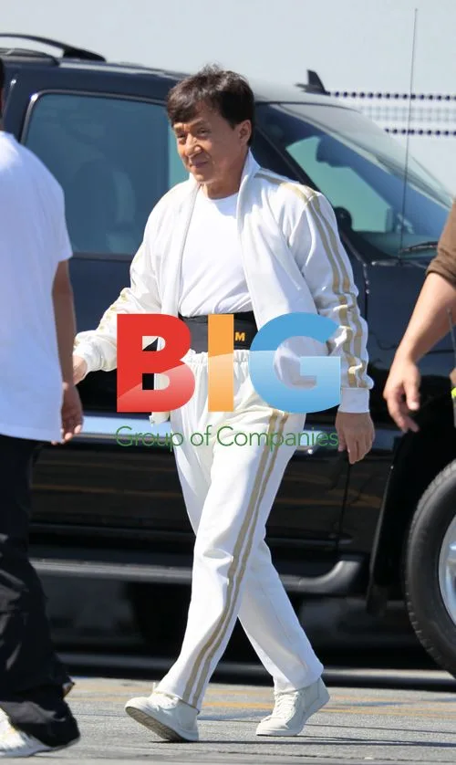 Jackie Chan Filming Stunt in Pasadena