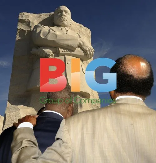 Marion Barry and Harry Johnson at MLK Memorial