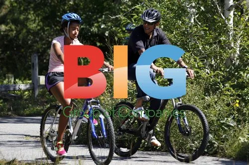 Obama and Daughter Malia Biking on Martha's Vineyard