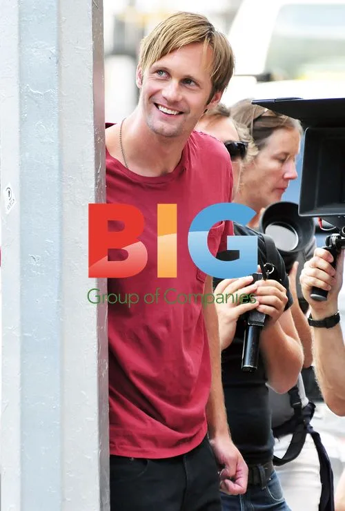 Alexander Skarsgard on movie set