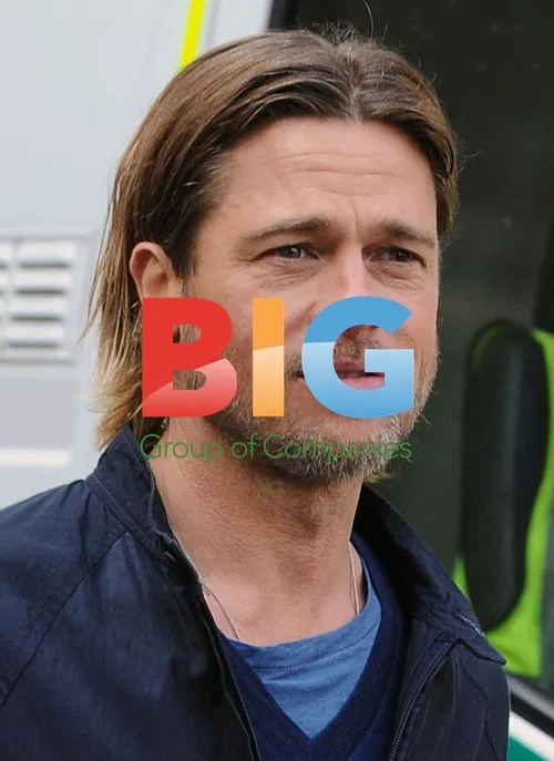 Brad Pitt on Set of 'World War Z'