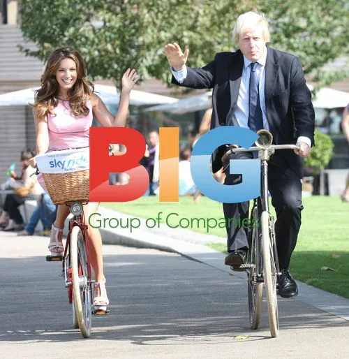 Kelly Brook and Boris Johnson at Bike Sky Ride