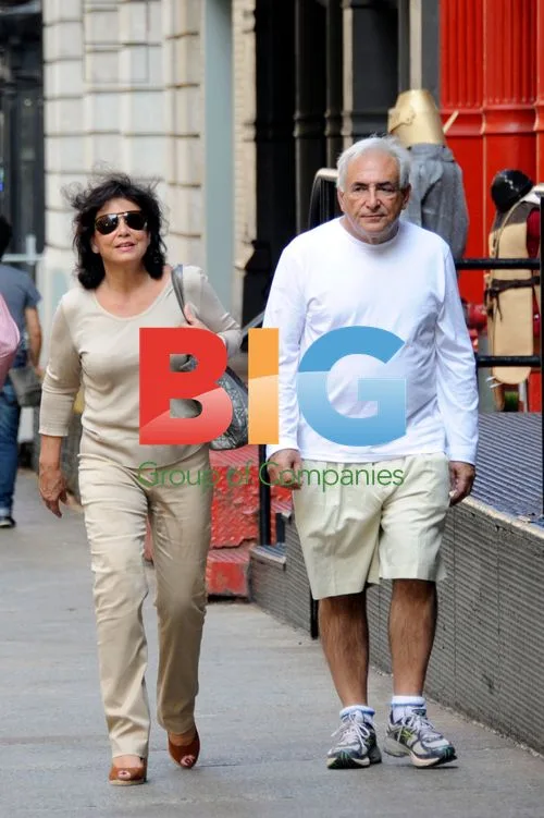 Dominique Strauss-Kahn and Anne Sinclair in Tribeca, New York