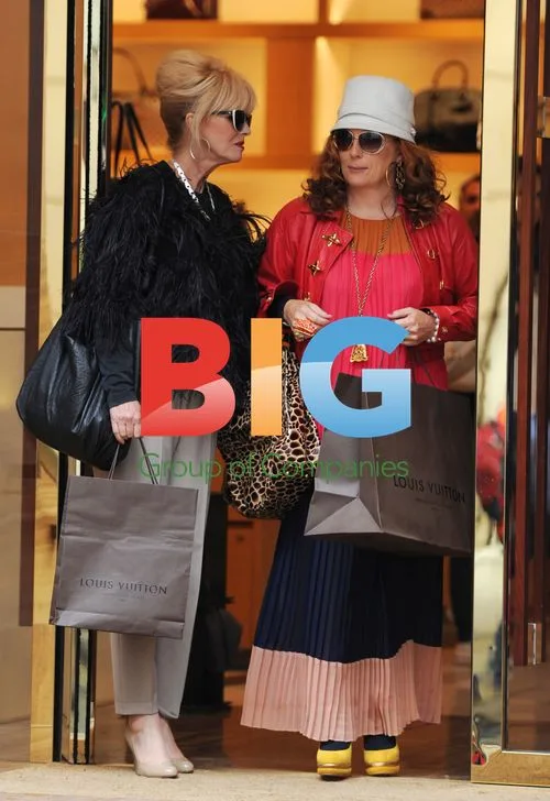 Jennifer Saunders and Joanna Lumley film 'Absolutely Fabulous'
