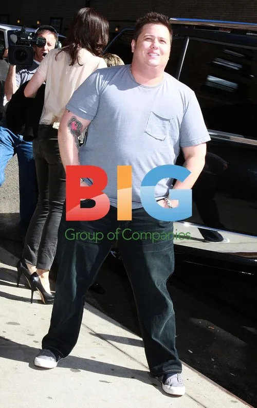 Chaz Bono and Jennifer Elia Arrive at David Letterman Show